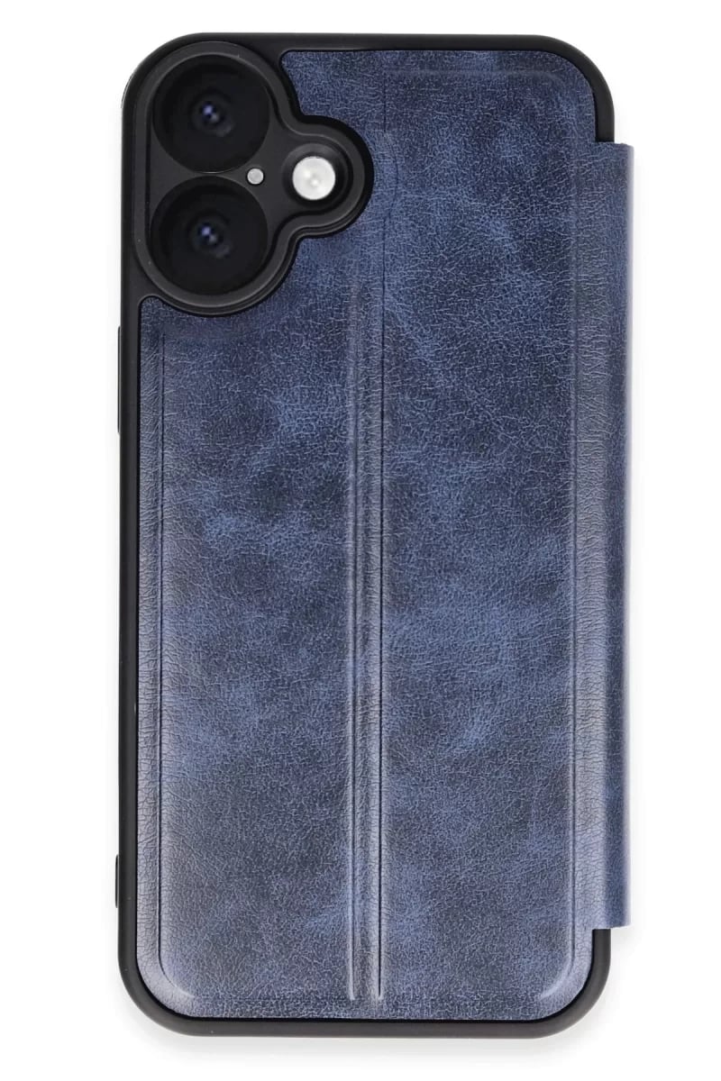 Apple iPhone 16 Plus Kılıf Flip Cover - Lacivert