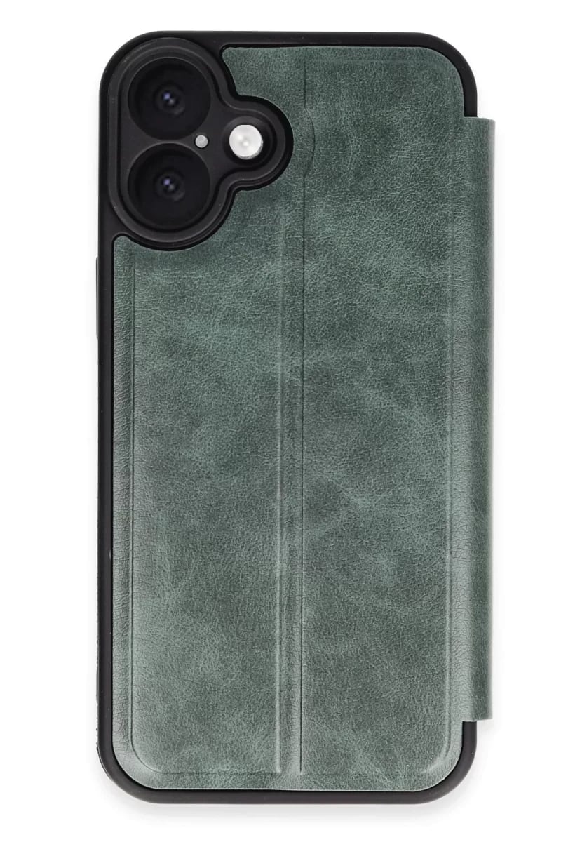 Apple iPhone 16 Plus Kılıf Flip Cover - Koyu Yeşil