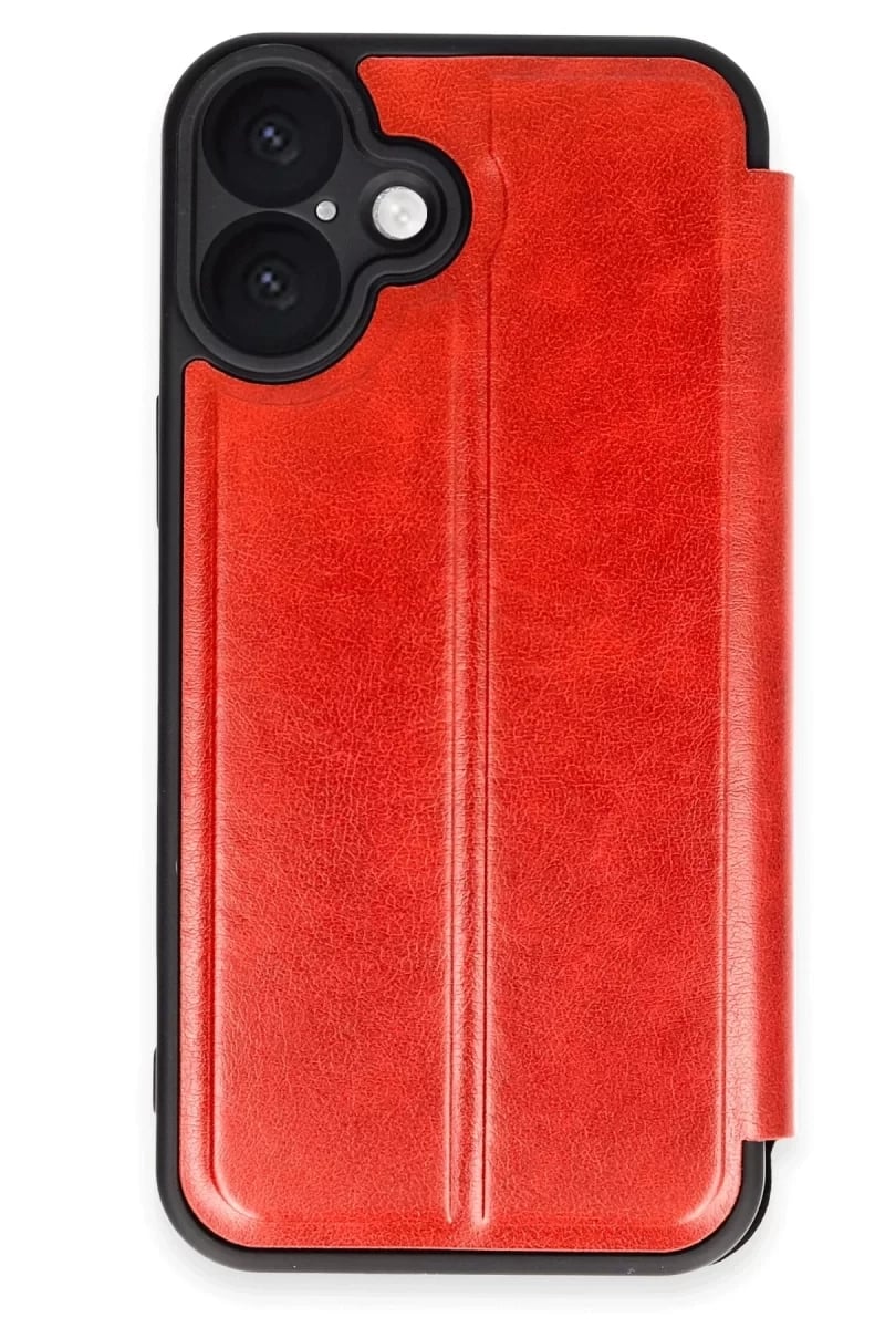 Apple iPhone 16 Plus Kılıf Flip Cover - Kırmızı