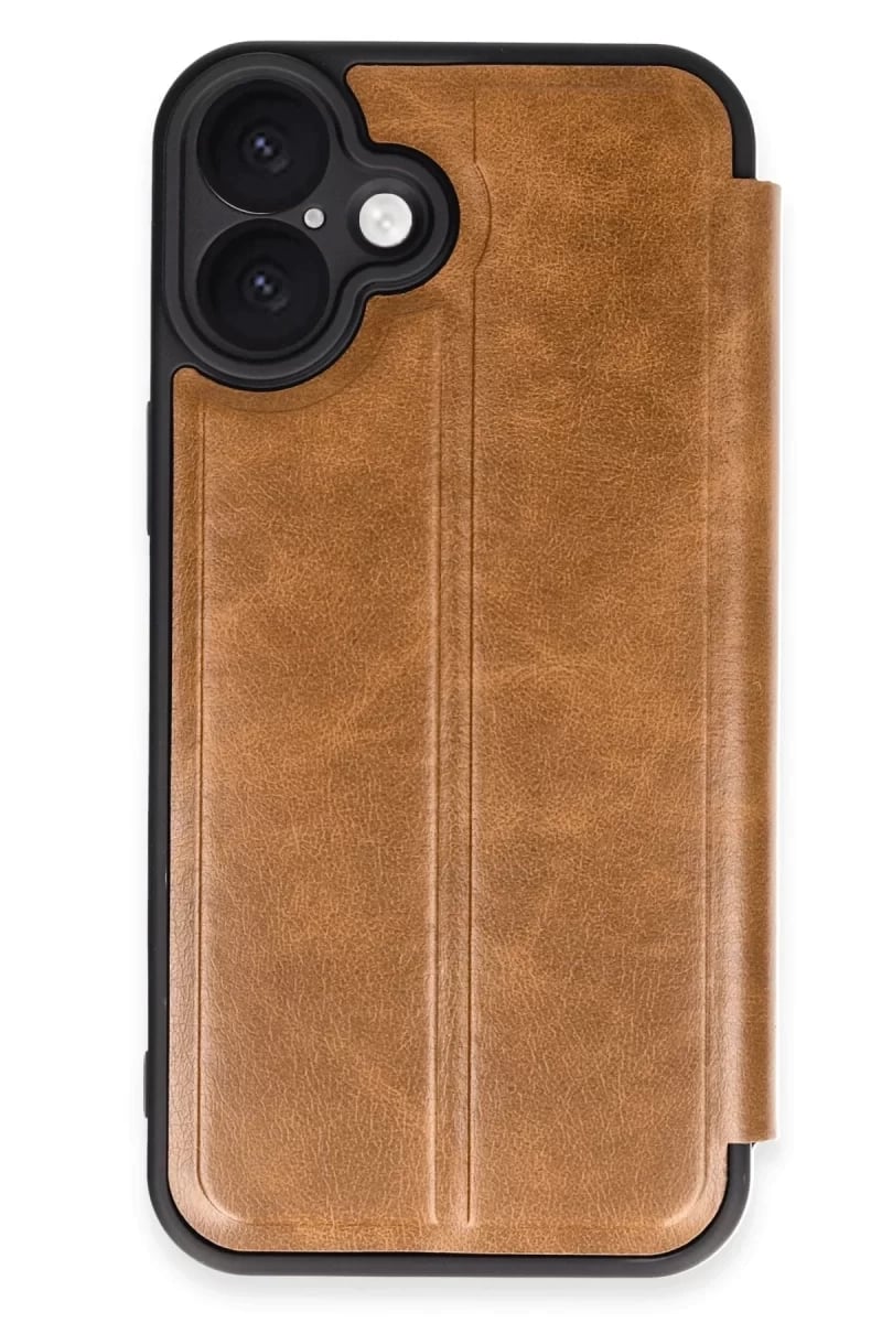 Apple iPhone 16 Plus Kılıf Flip Cover - Taba
