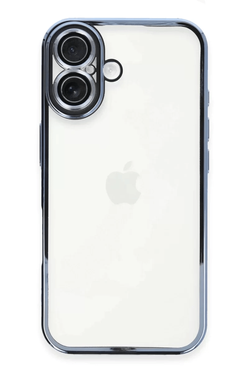 Apple iPhone 16 Plus Kılıf Lensli Silikon - Açık Mavi