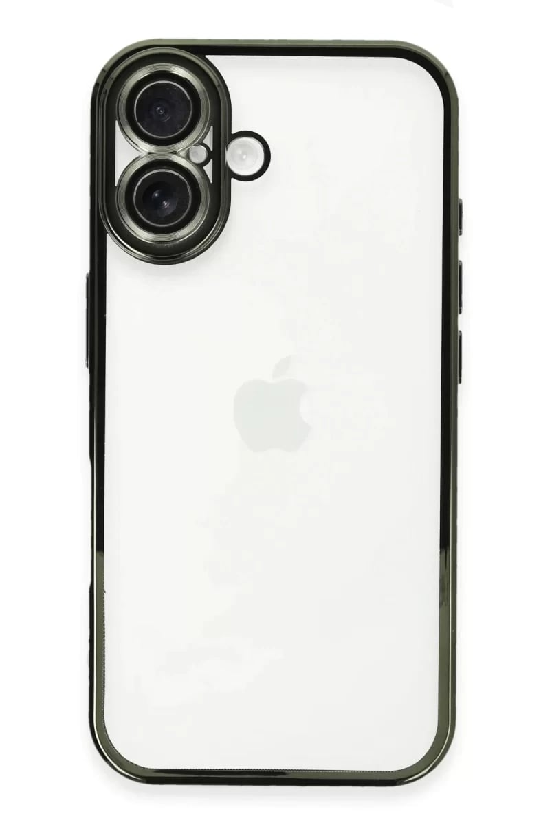 Apple iPhone 16 Plus Kılıf Lensli Silikon - Yeşil