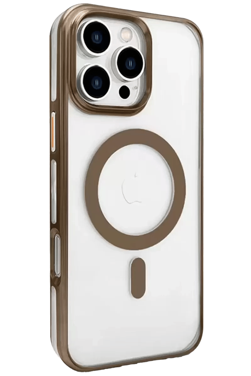 Apple iPhone 16 Pro Gleam PC Sert Magsafe Kılıf - Kahverengi