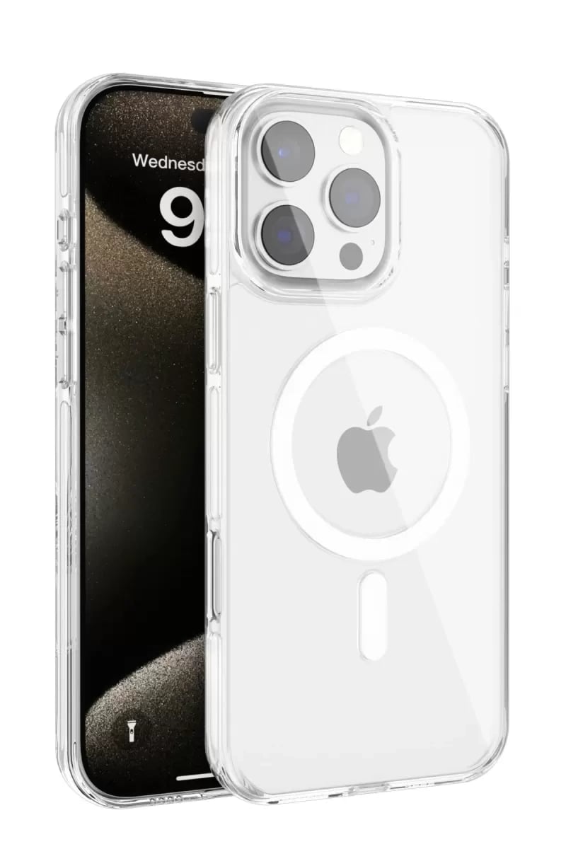Apple iPhone 16 Pro Gleam PC Sert Magsafe Kılıf - Şeffaf