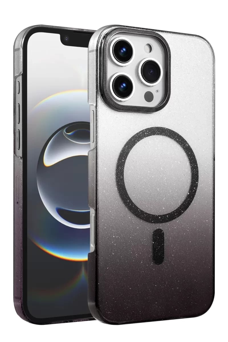 Apple iPhone 16 Pro Glossy Magsafe Kapak - Siyah
