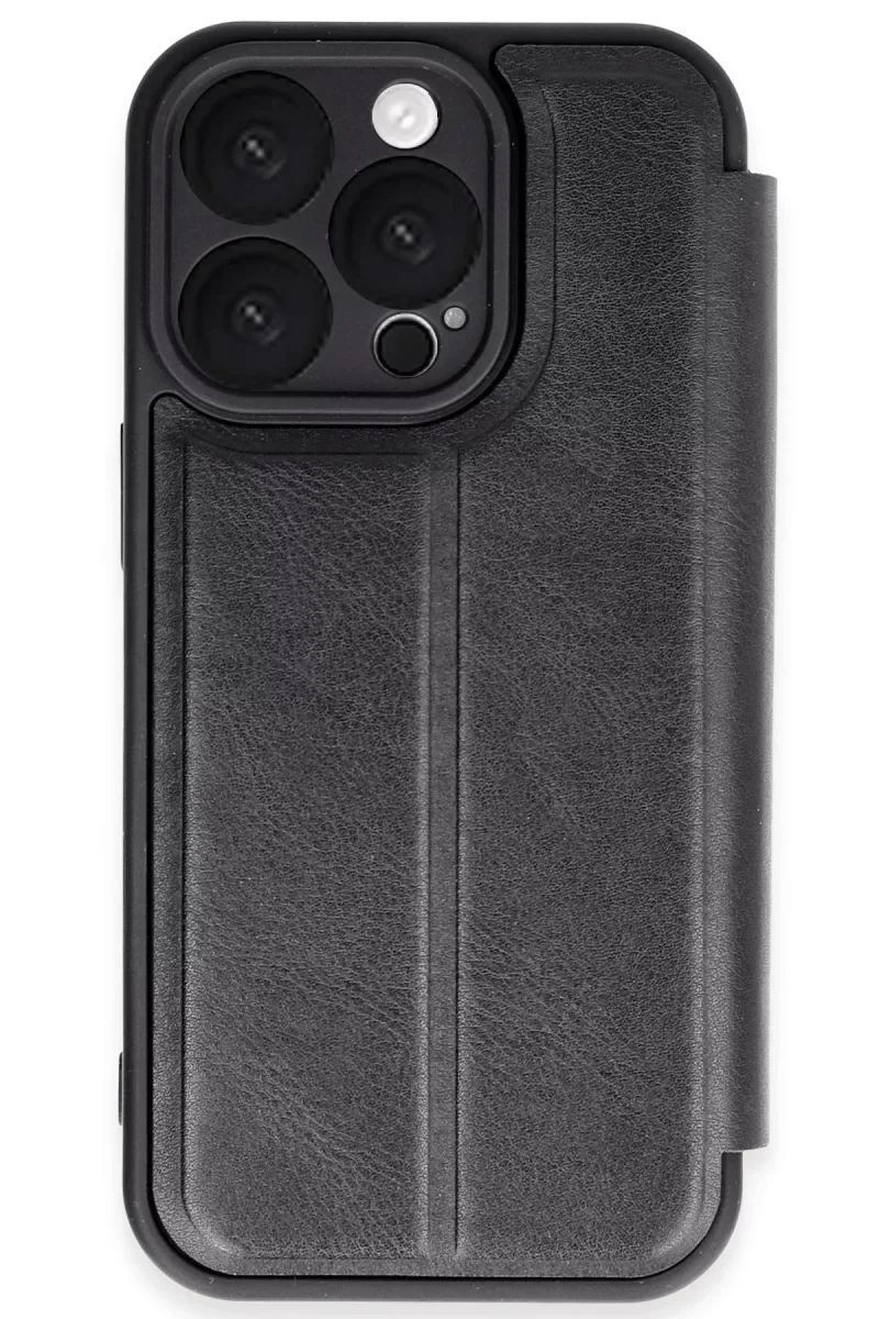 Apple iPhone 16 Pro Kılıf Flip Cover - Siyah