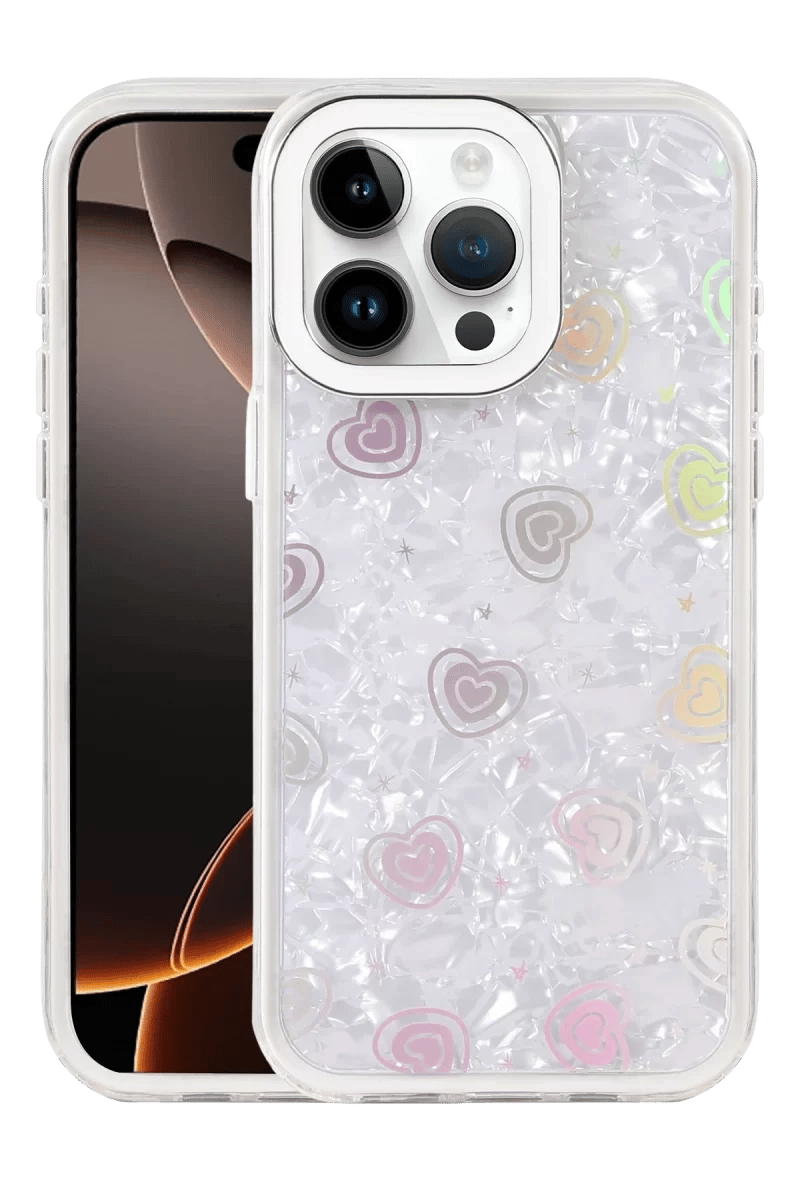 Apple iPhone 16 Pro Lumi Desenli Kapak - Beyaz