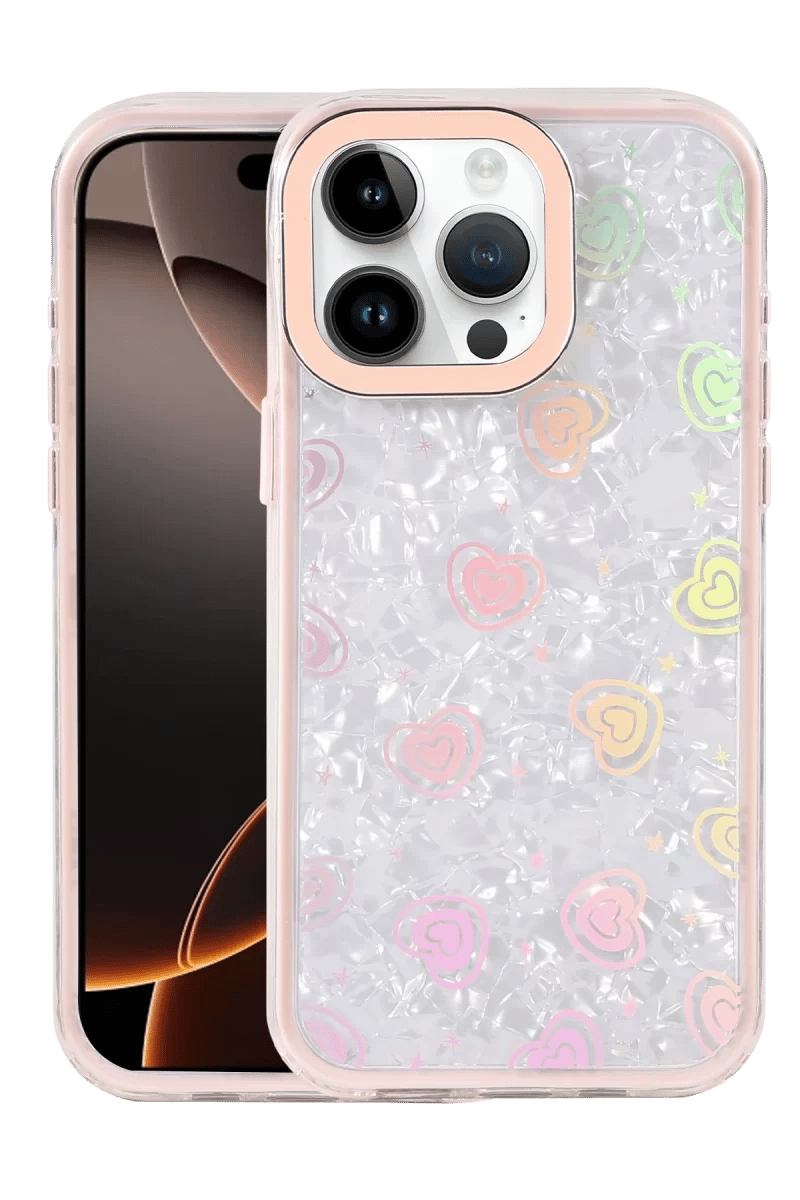 Apple iPhone 16 Pro Lumi Desenli Kapak - Pembe