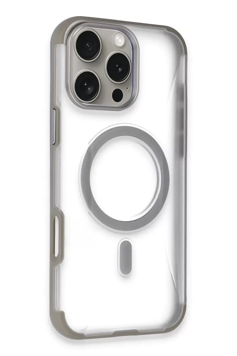 Apple iPhone 16 Pro Max Hilton Magsafe Kapak - Titan Gri