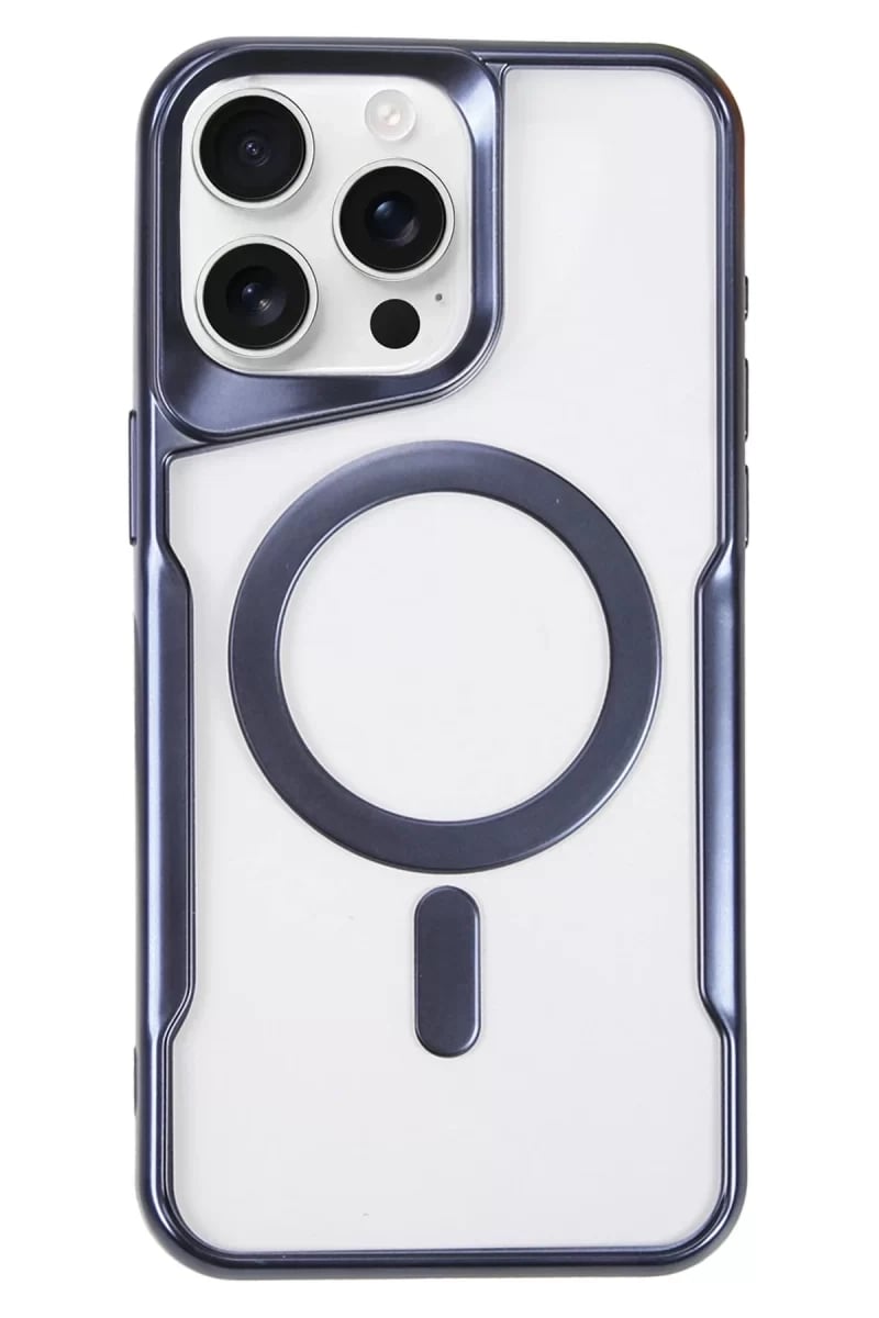Apple iPhone 16 Pro Max Kılıf Boyi Magsafe Silikon Kapak - Lacivert