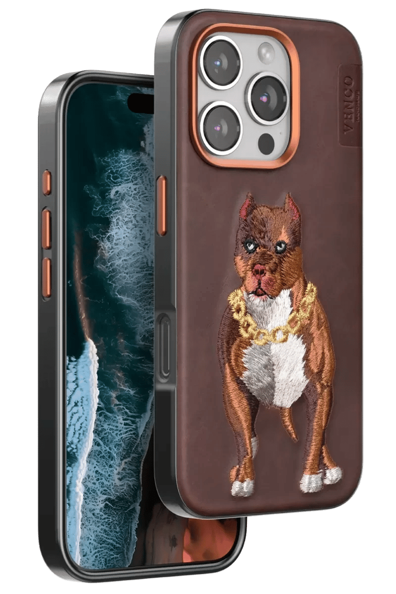 Apple iPhone 16 Pro Perma Desenli Kapak - Kahverengi