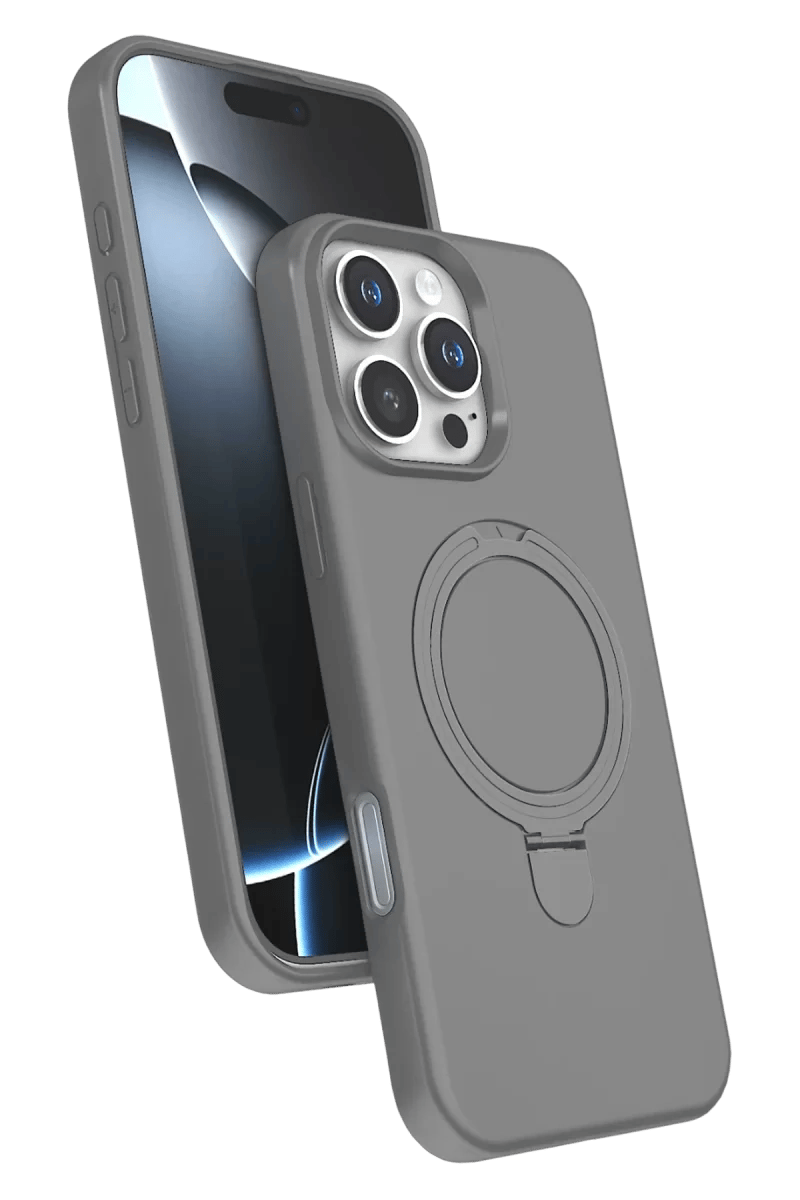 Apple iPhone 16 Pro Regal Magsafe Standlı Kapak - Titan Gri