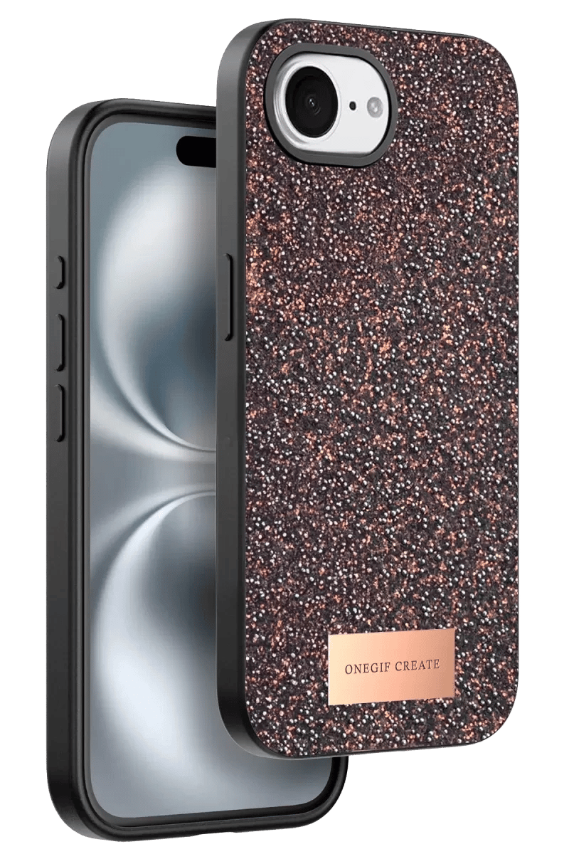 Apple iPhone 16E Bright Simli Kapak - Derin Mor