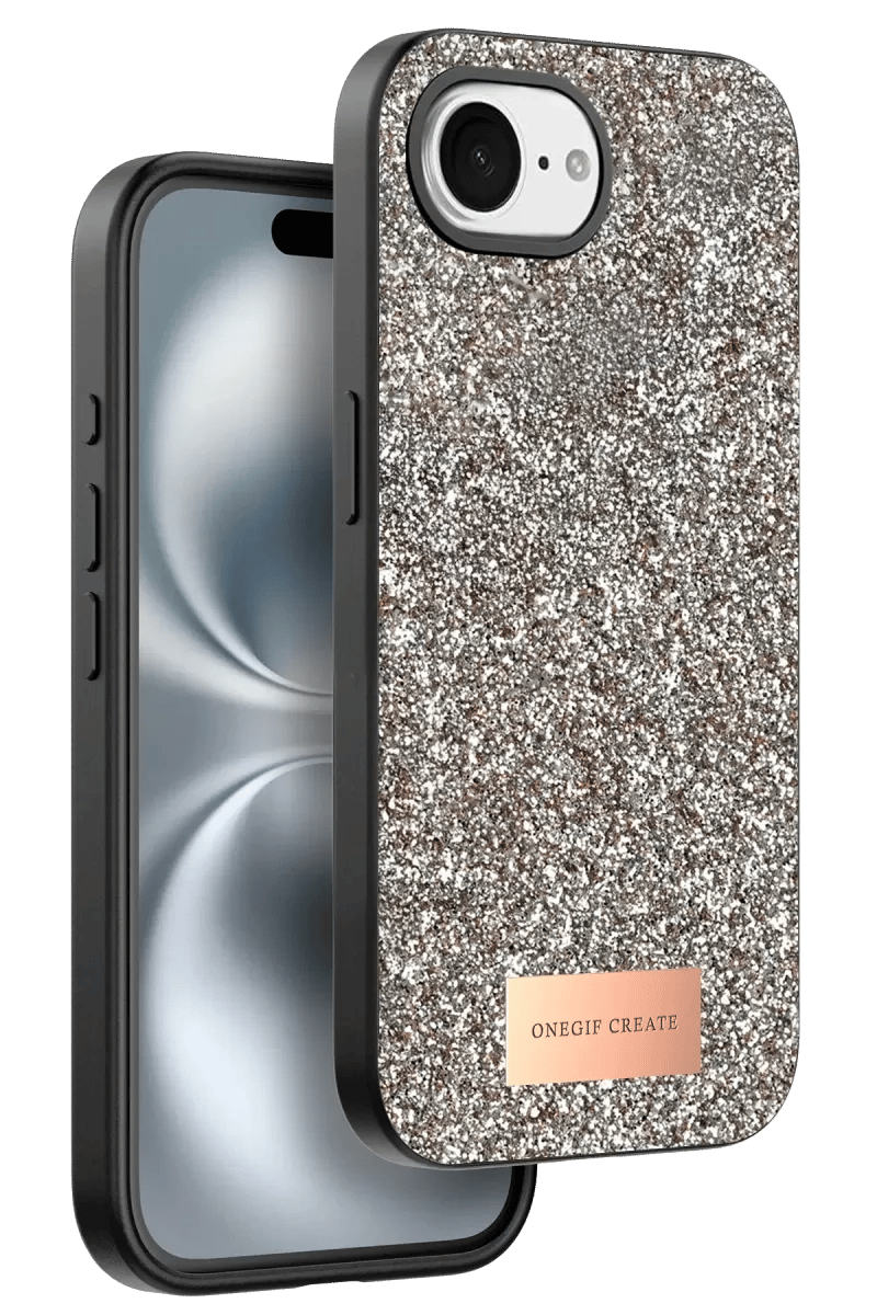 Apple iPhone 16E Bright Simli Kapak - Gold