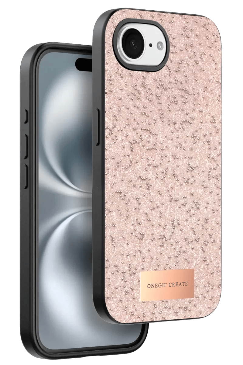 Apple iPhone 16E Bright Simli Kapak - Pembe