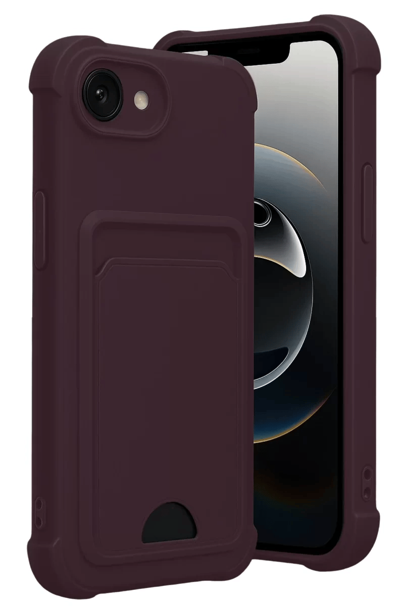 Apple iPhone 16E Kelvin Kartvizitli Silikon - Derin Mor