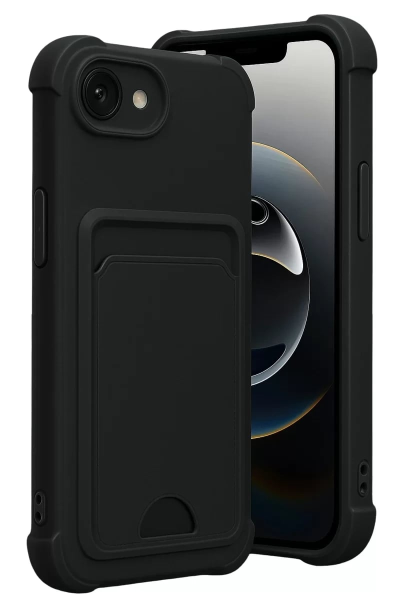 Apple iPhone 16E Kelvin Kartvizitli Silikon - Siyah