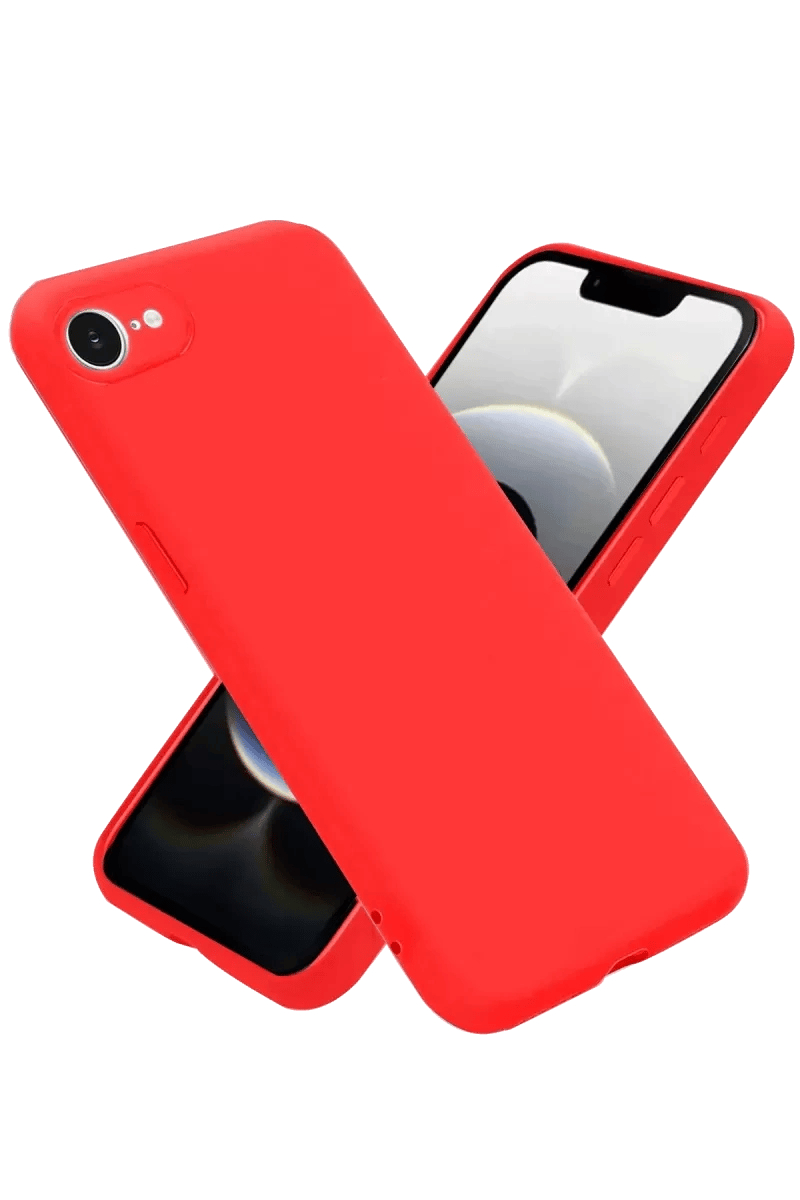 Apple iPhone 16E Kılıf First Silikon - Kırmızı