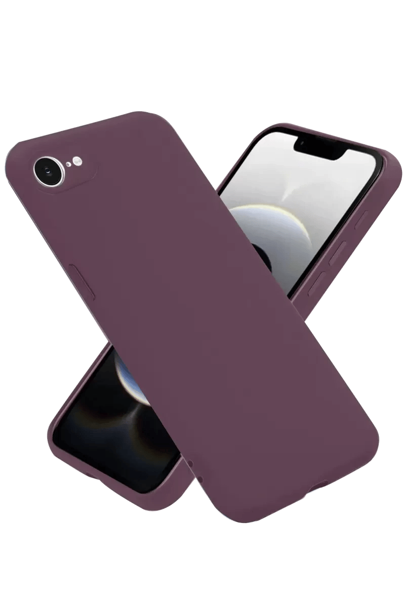 Apple iPhone 16E Kılıf First Silikon - Mürdüm
