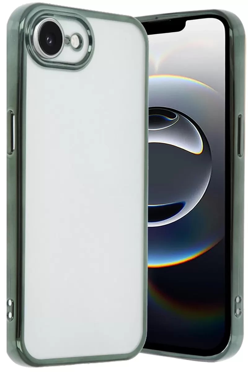 Apple iPhone 16E Kılıf Lensli Silikon - Yeşil