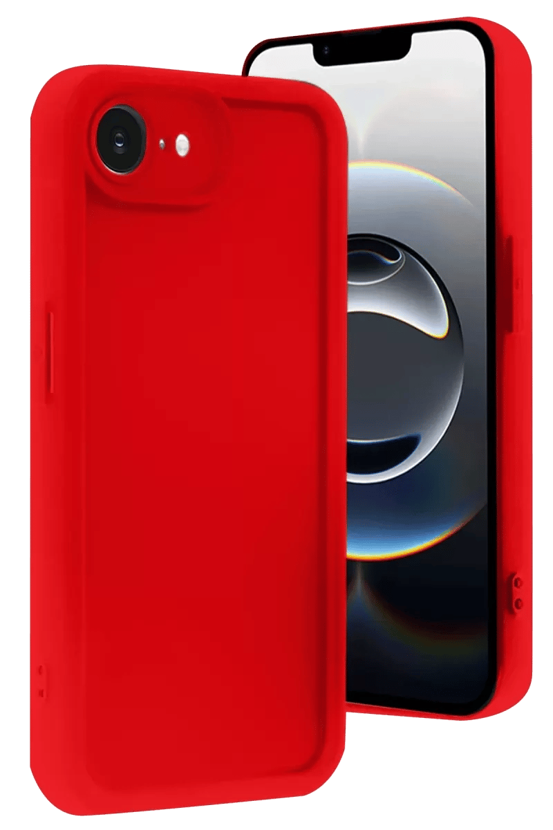Apple iPhone 16E Kılıf Viera Silikon - Kırmızı
