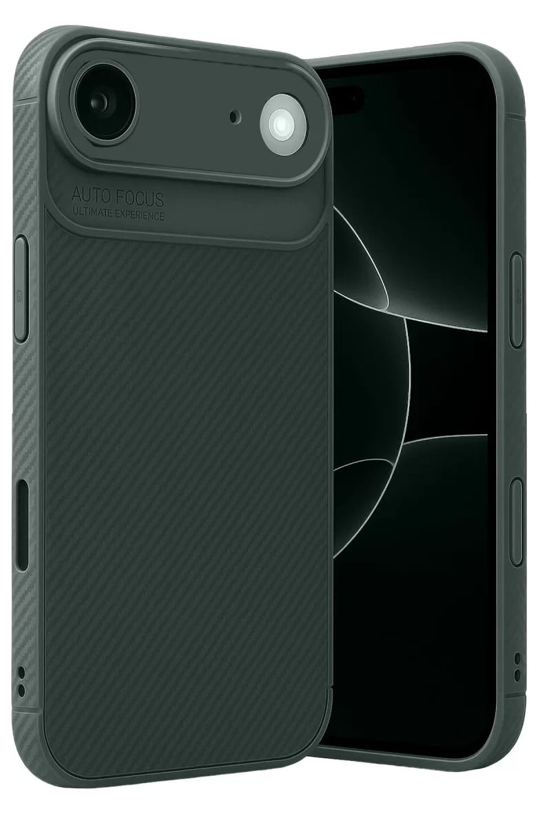 Apple iPhone 17 Air Auto Focus Karbon Kapak - Koyu Yeşil