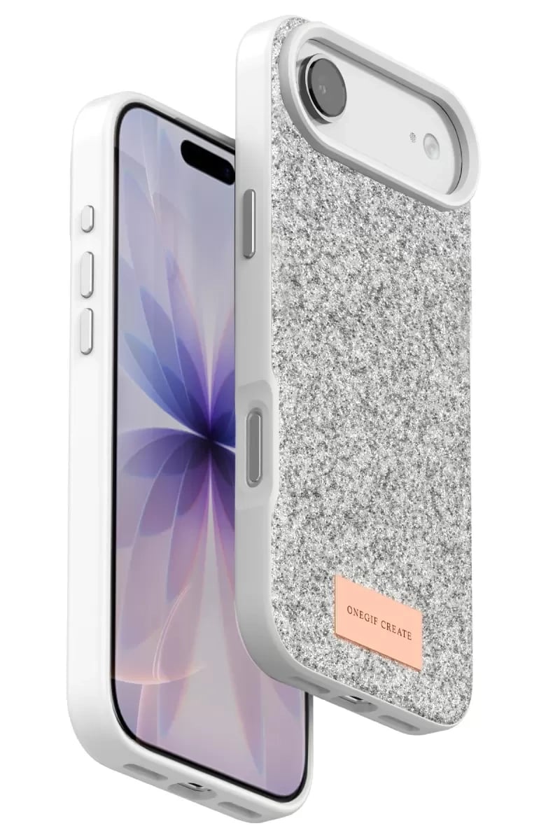 Apple iPhone 17 Air Bright Simli Kapak - Beyaz