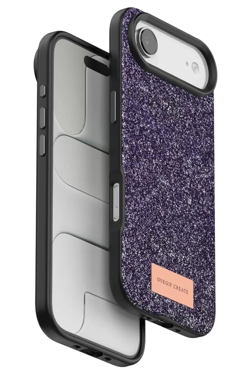 Apple iPhone 17 Air Bright Simli Kapak - Derin Mor