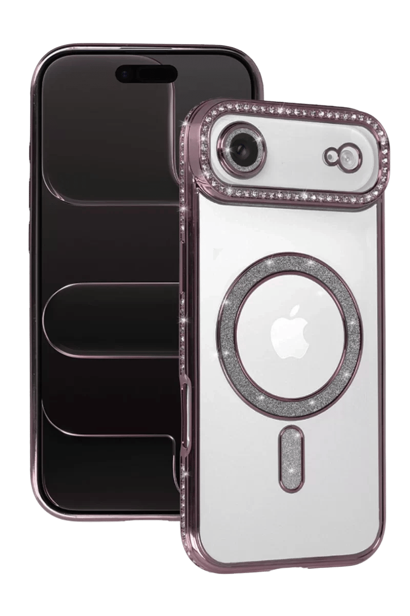 Apple iPhone 17 Air Joke Simli Magneticsafe Kılıf - Pembe