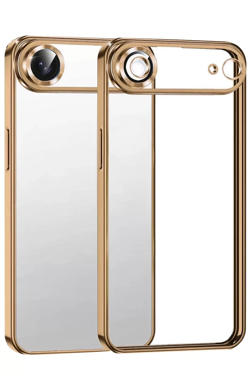 Apple iPhone 17 Air Lensli Silikon - Çöl Titanyum