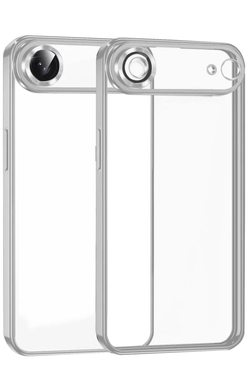 Apple iPhone 17 Air Lensli Silikon - Gümüş