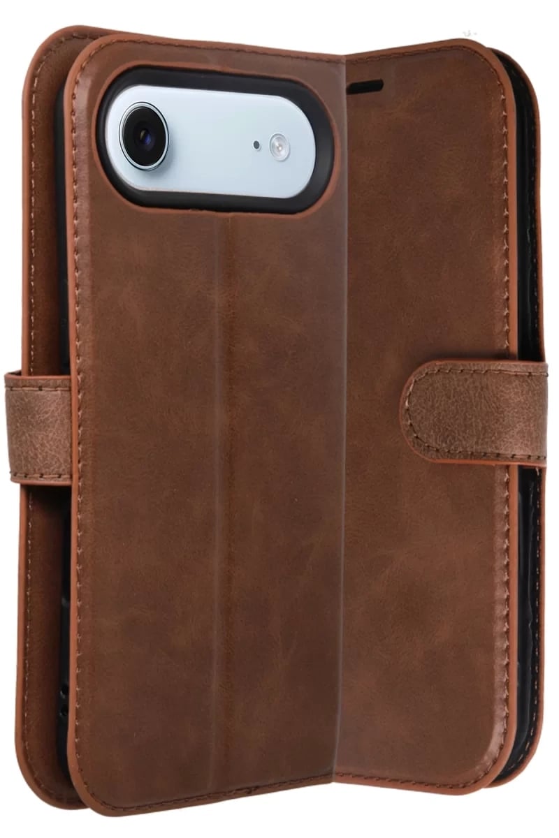 Apple iPhone 17 Air Trend S Plus Kapaklı Kılıf - Taba