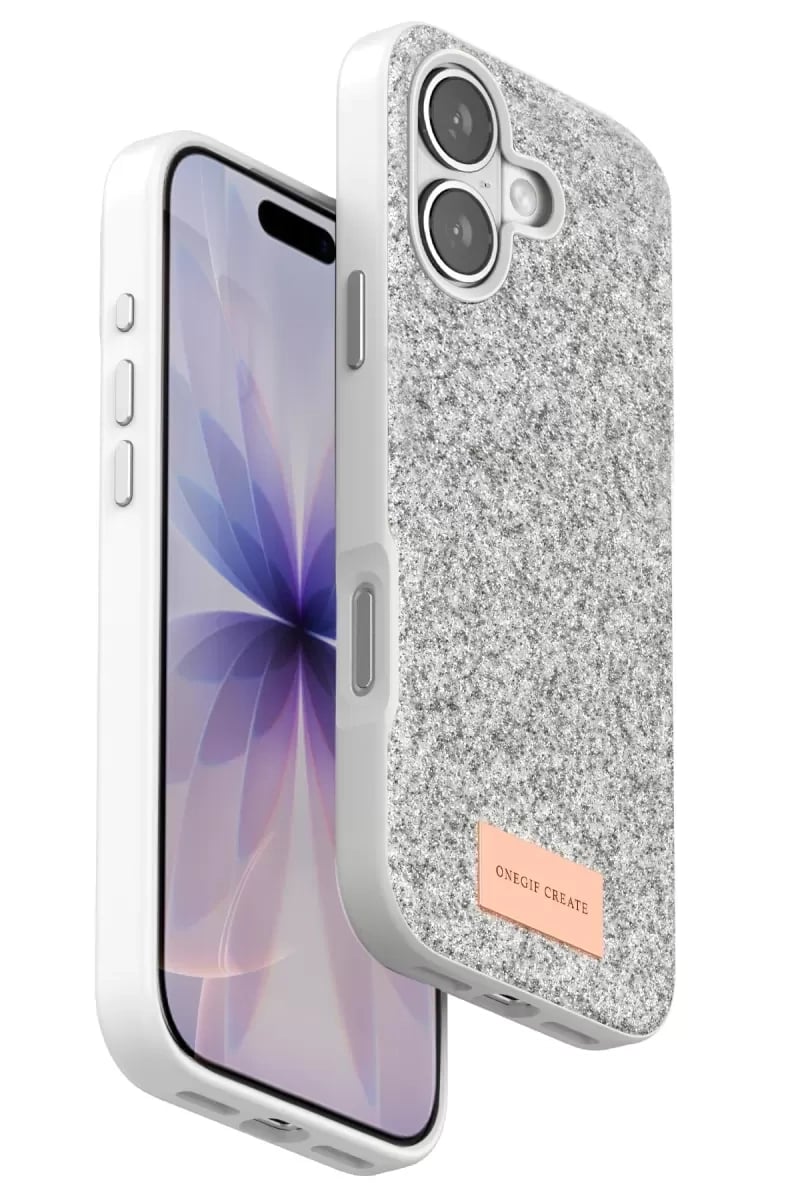 Apple iPhone 17 Bright Simli Kapak - Beyaz