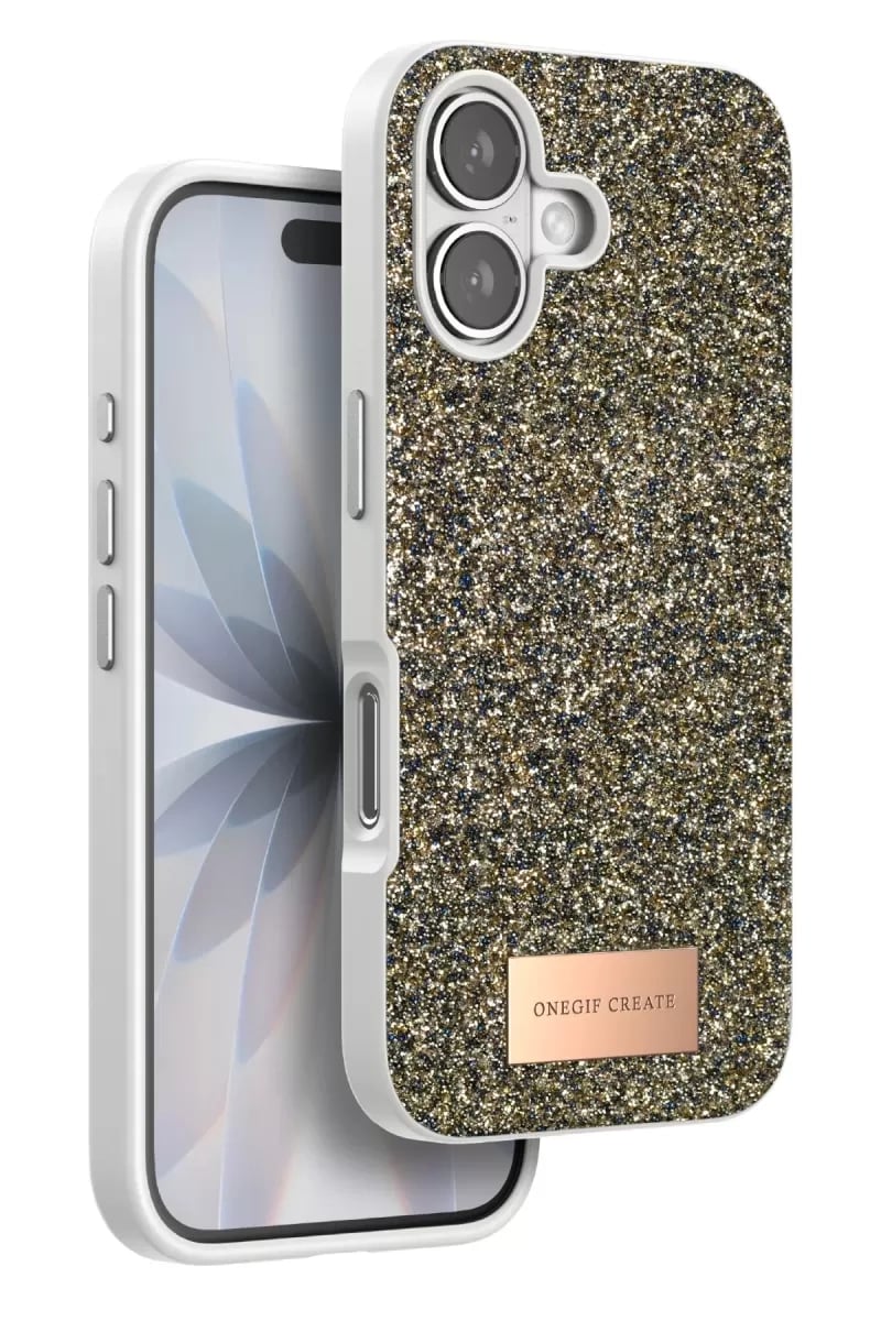 Apple iPhone 17 Bright Simli Kapak - Çöl Titanyum
