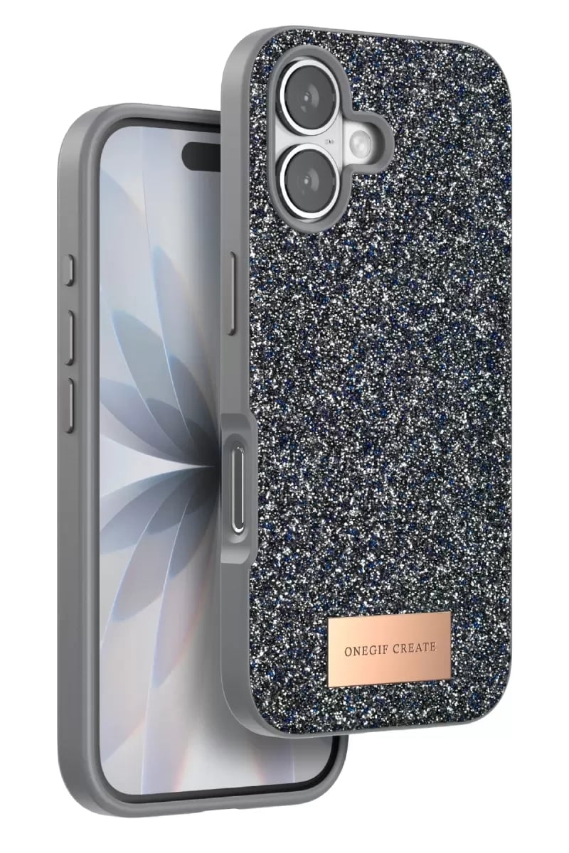 Apple iPhone 17 Bright Simli Kapak - Gümüş