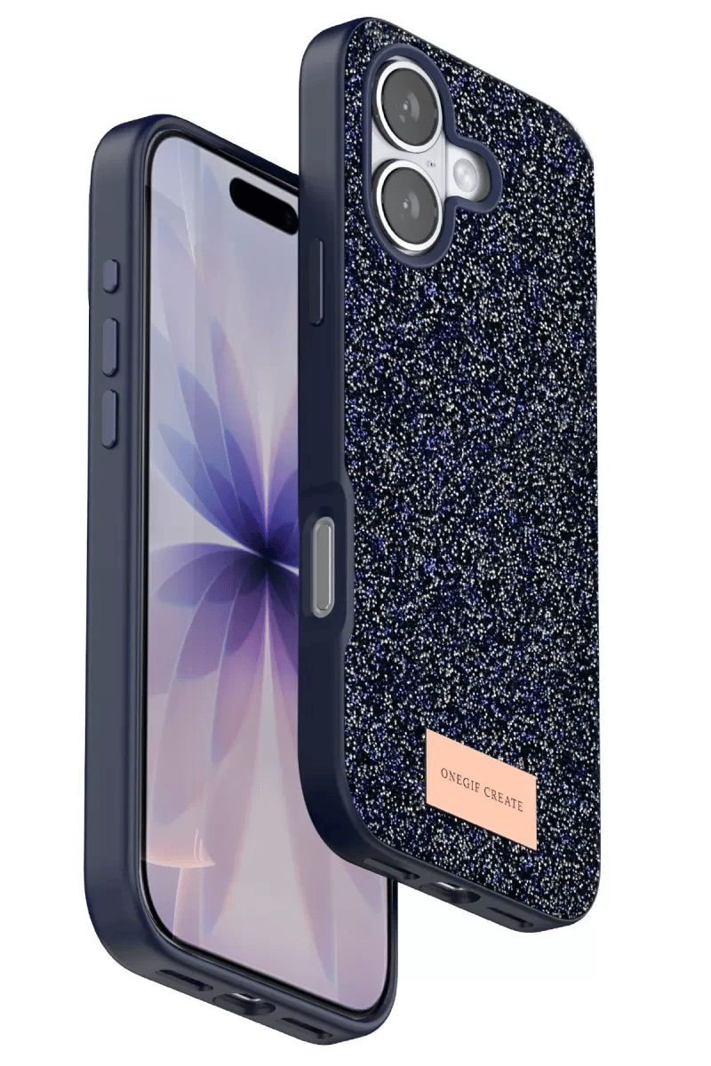 Apple iPhone 17 Bright Simli Kapak - Mavi