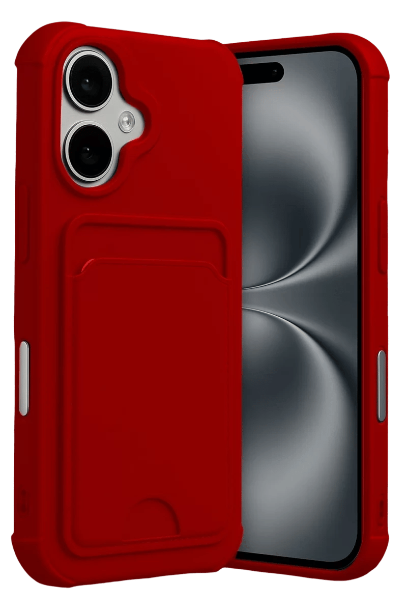 Apple iPhone 17 Kelvin Kartvizitli Silikon - Kırmızı
