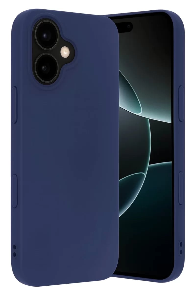 Apple iPhone 17 Nano içi Kadife Silikon - Lacivert