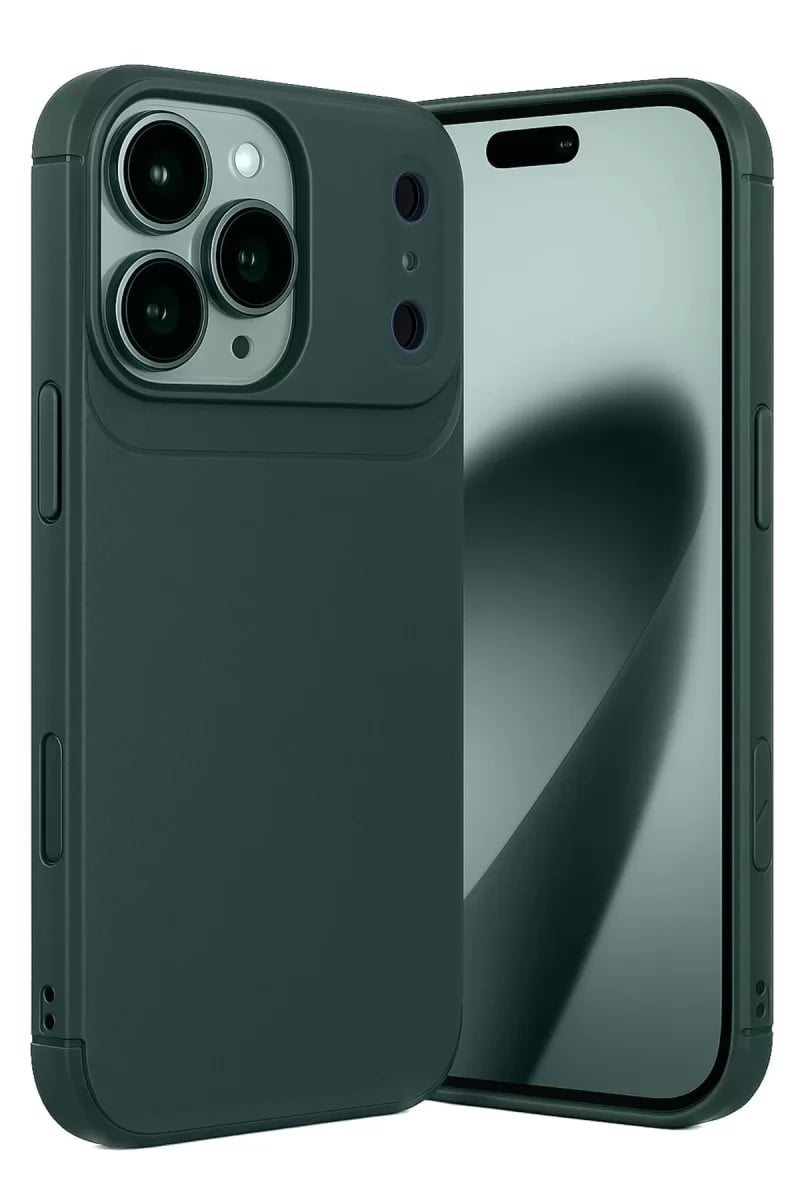 Apple iPhone 17 Pro Auto Focus Karbon Kapak - Koyu Yeşil