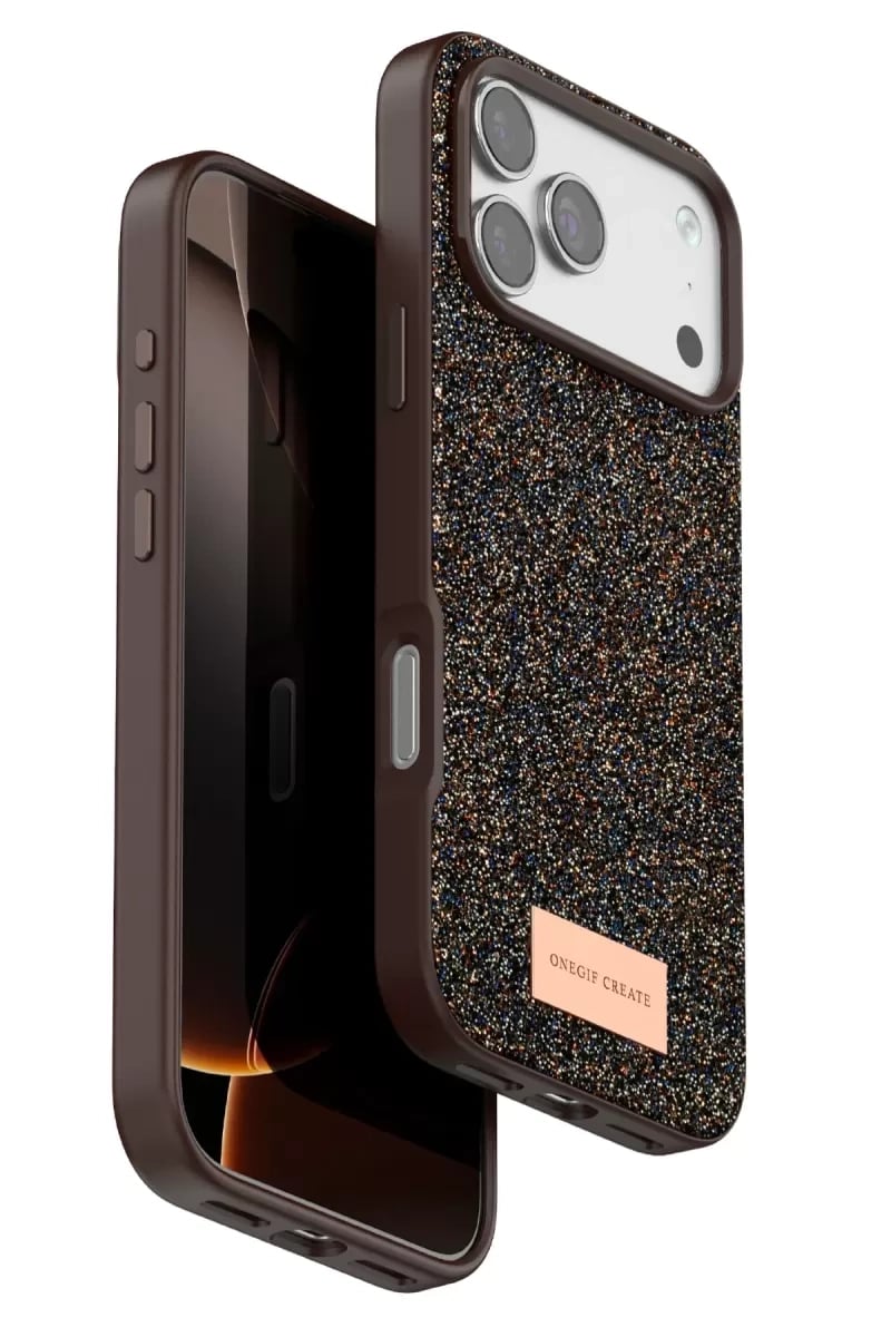 Apple iPhone 17 Pro Bright Simli Kapak - Gold