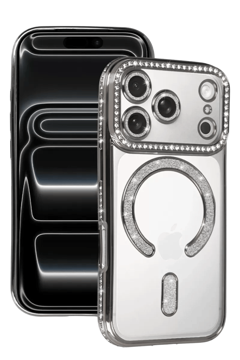Apple iPhone 17 Pro Joke Simli Magneticsafe Kılıf - Gümüş