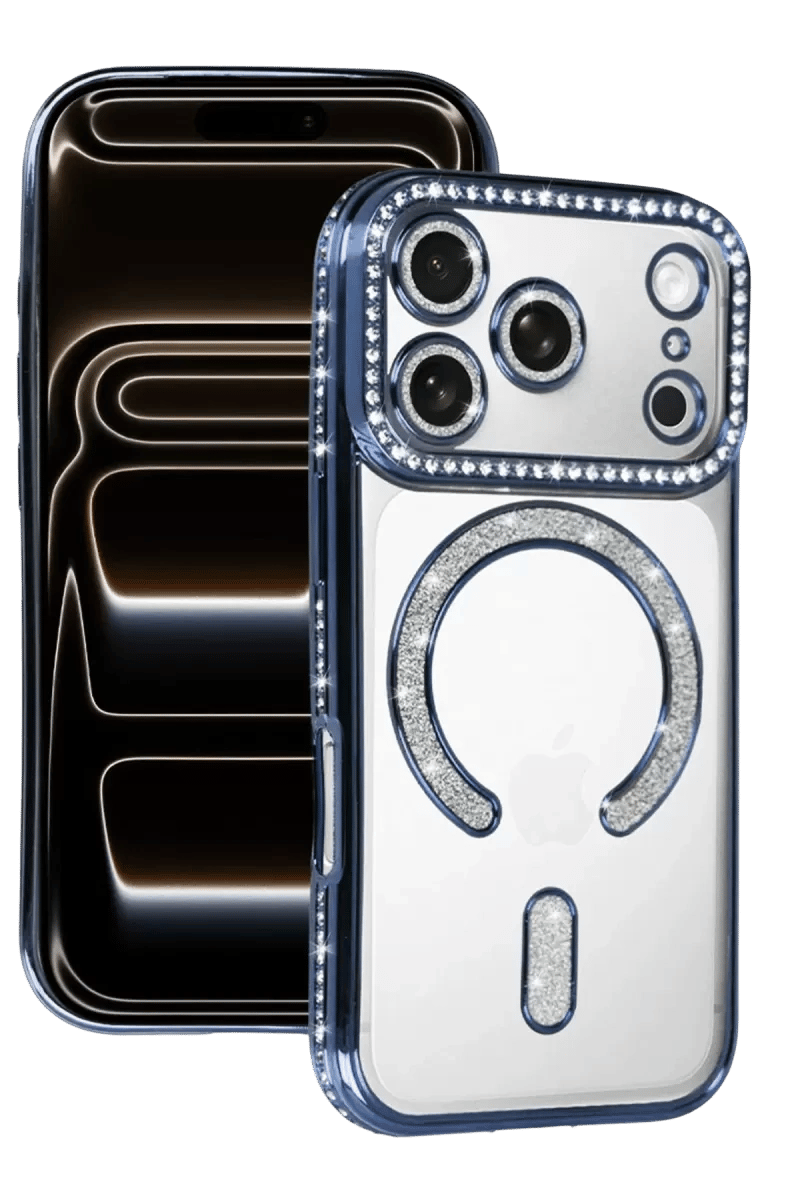 Apple iPhone 17 Pro Joke Simli Magneticsafe Kılıf - Mavi