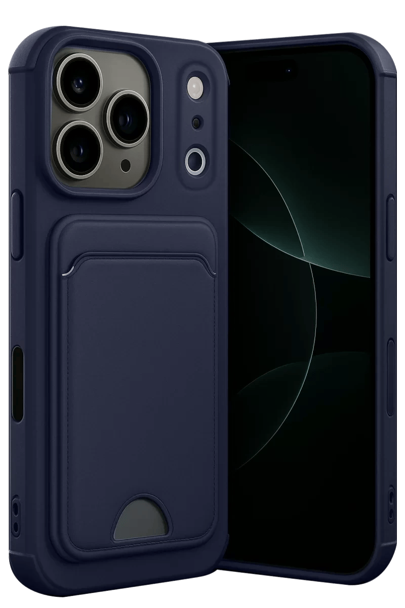 Apple iPhone 17 Pro Kelvin Kartvizitli Silikon - Lacivert