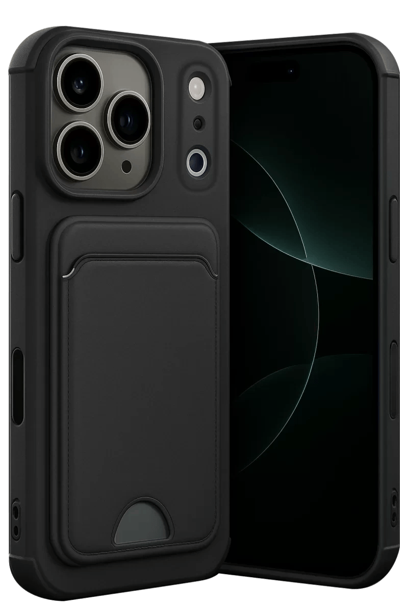 Apple iPhone 17 Pro Kelvin Kartvizitli Silikon - Siyah