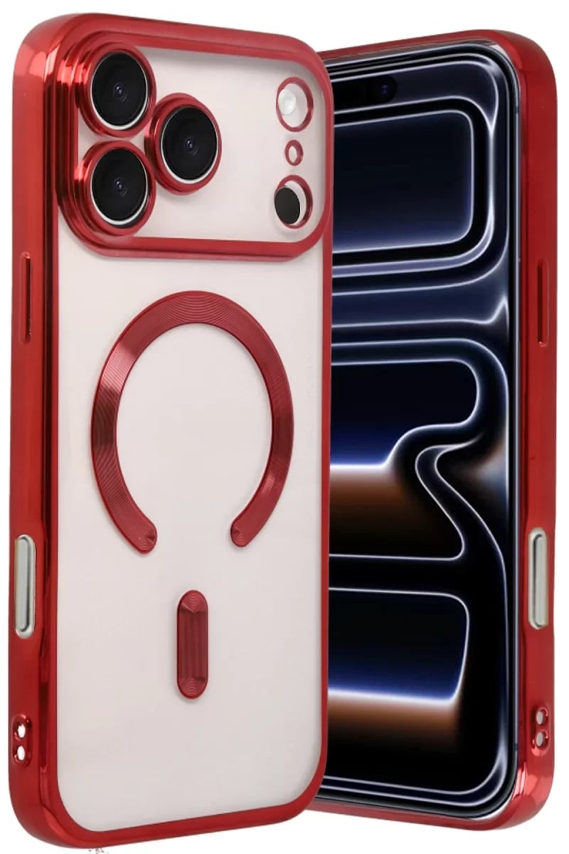 Apple iPhone 17 Pro Kross Magneticsafe Kapak - Kırmızı