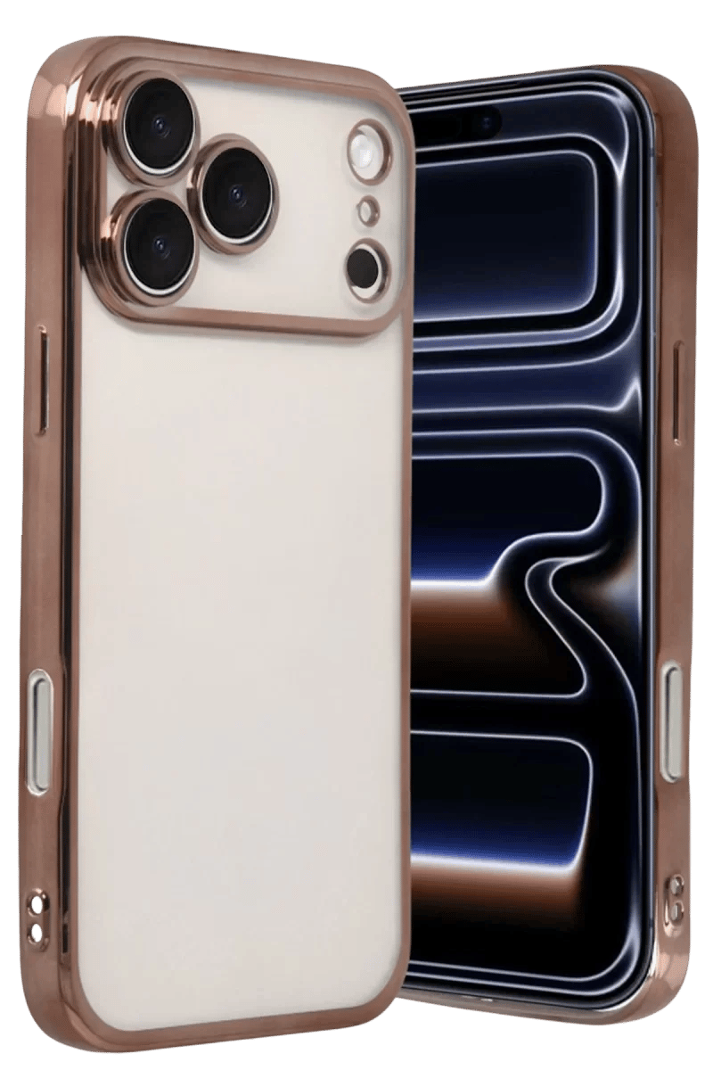 Apple iPhone 17 Pro Lensli Silikon - Çöl Titanyum