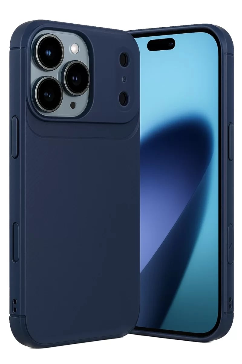 Apple iPhone 17 Pro Max Auto Focus Karbon Kapak - Lacivert