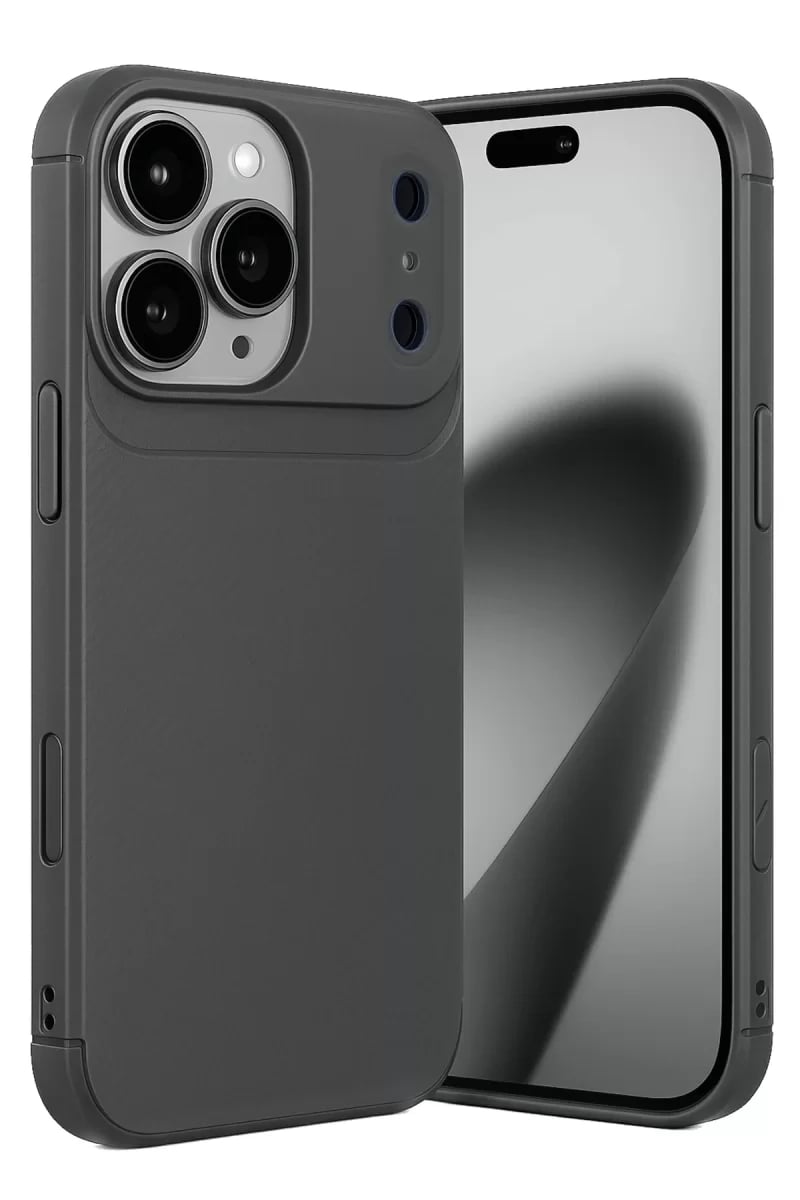 Apple iPhone 17 Pro Max Auto Focus Karbon Kapak - Gri