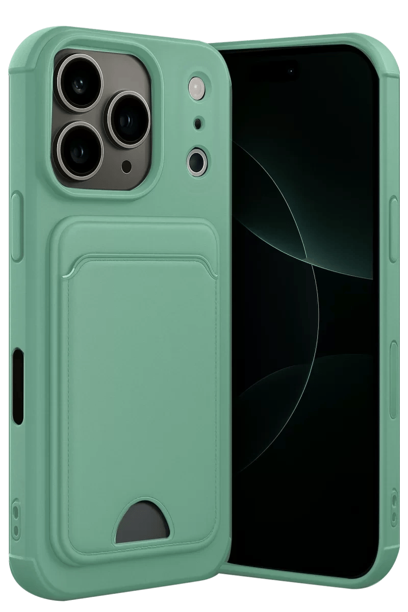 Apple iPhone 17 Pro Max Kelvin Kartvizitli Silikon - Açık Yeşil