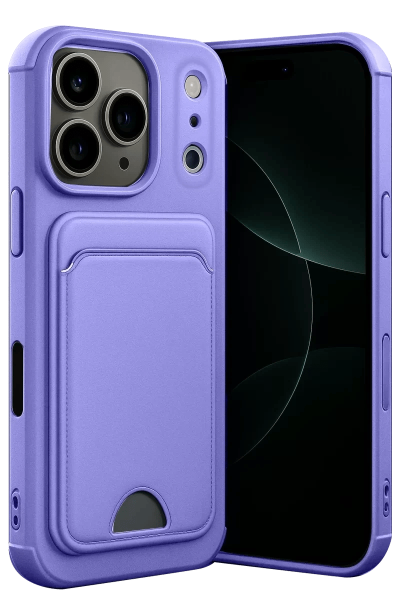 Apple iPhone 17 Pro Max Kelvin Kartvizitli Silikon - Lila